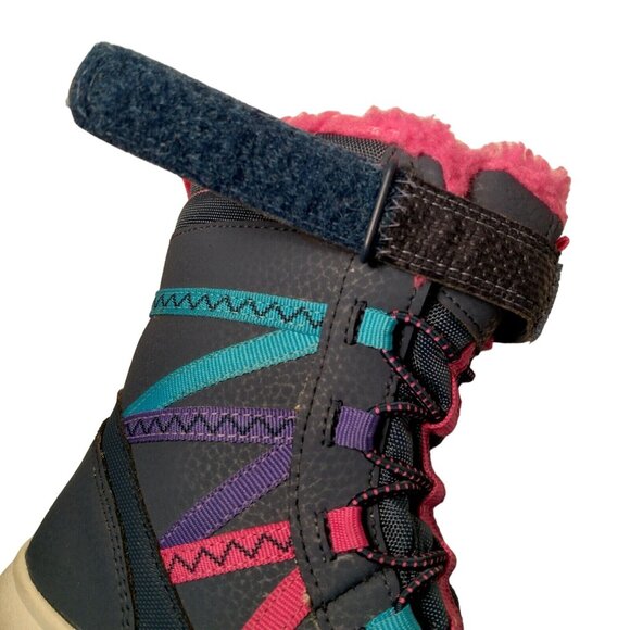Merrell Snow Crush Boots Youth Girl Size 10M Blue Pink 220 Gram Insulatuin READ - Picture 14 of 16